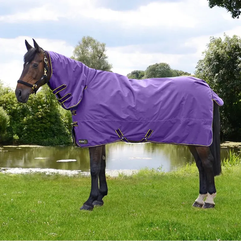StormX Original 50g Combi Turnout Rug - Purple/Dark Purple/Yellow